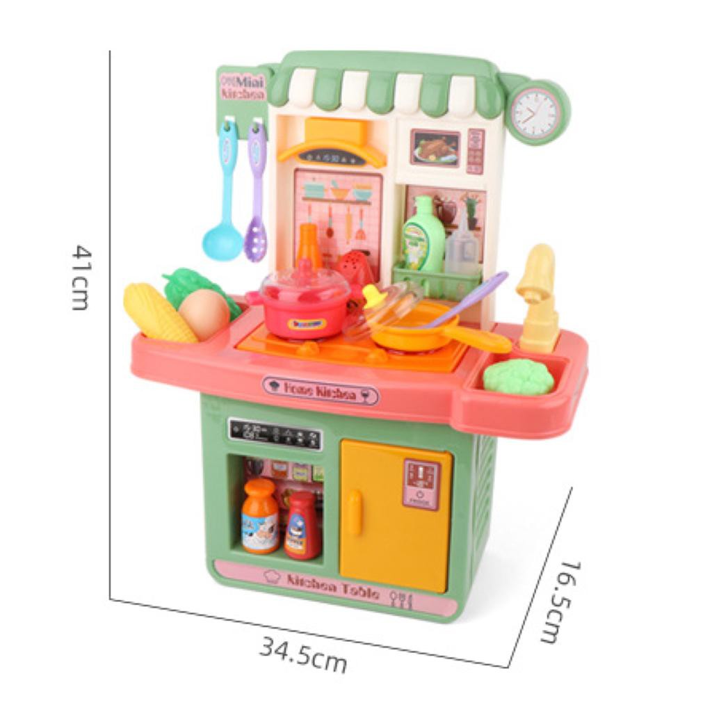 [FUNNY]Mainan Anak Kitchen Set Spray Mist Mini 33pcs / Mainan Masak Kompor Bisa Kluar Uap