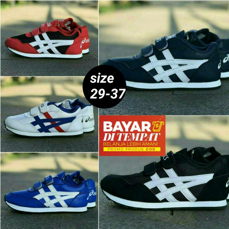 sepatu sneakers anak import laki laki perempuan cowok cewek usia 4- 10 tahun casual sporty impor