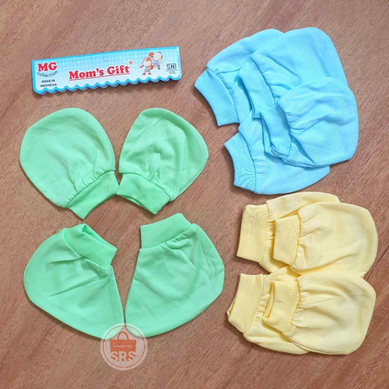 1 Set Sarung Tangan + Set Kaki Bayi Mom's Gift Premium Top Quality STK MG/ARSELL