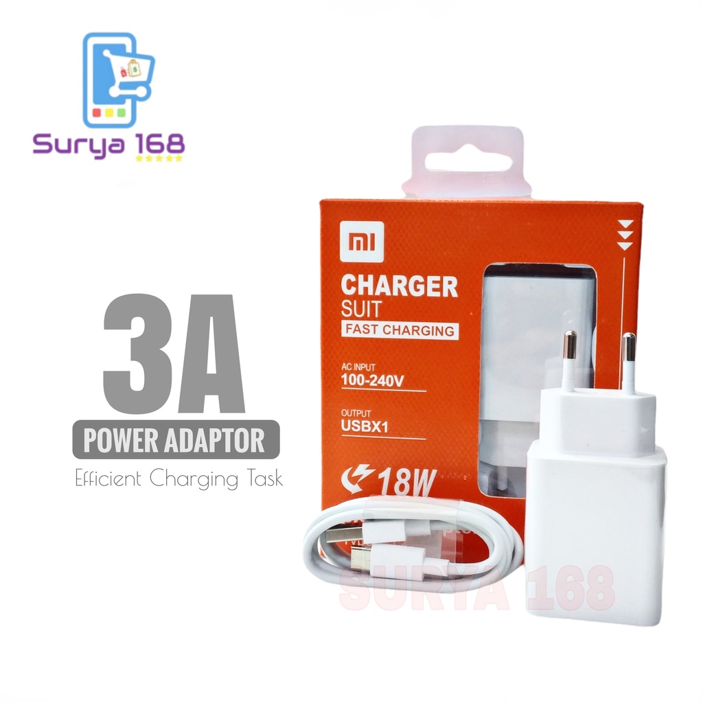 CHARGER CASAN CHARGE POWER ADAPTER XIAOMI 18W TYPE C FAST CHARGING