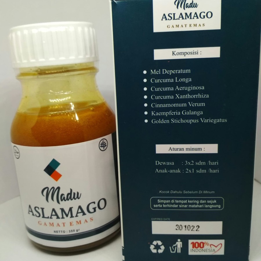 Madu Aslamago Gamat Emas 350 gr ORIGINAL