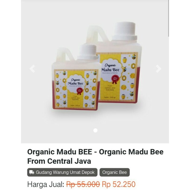 

Madu Asli Organik BEE FROM CENTRAL JAVA 500gr