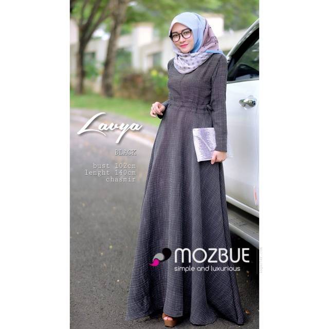 Gamis Lavya Dress Original Mozbue