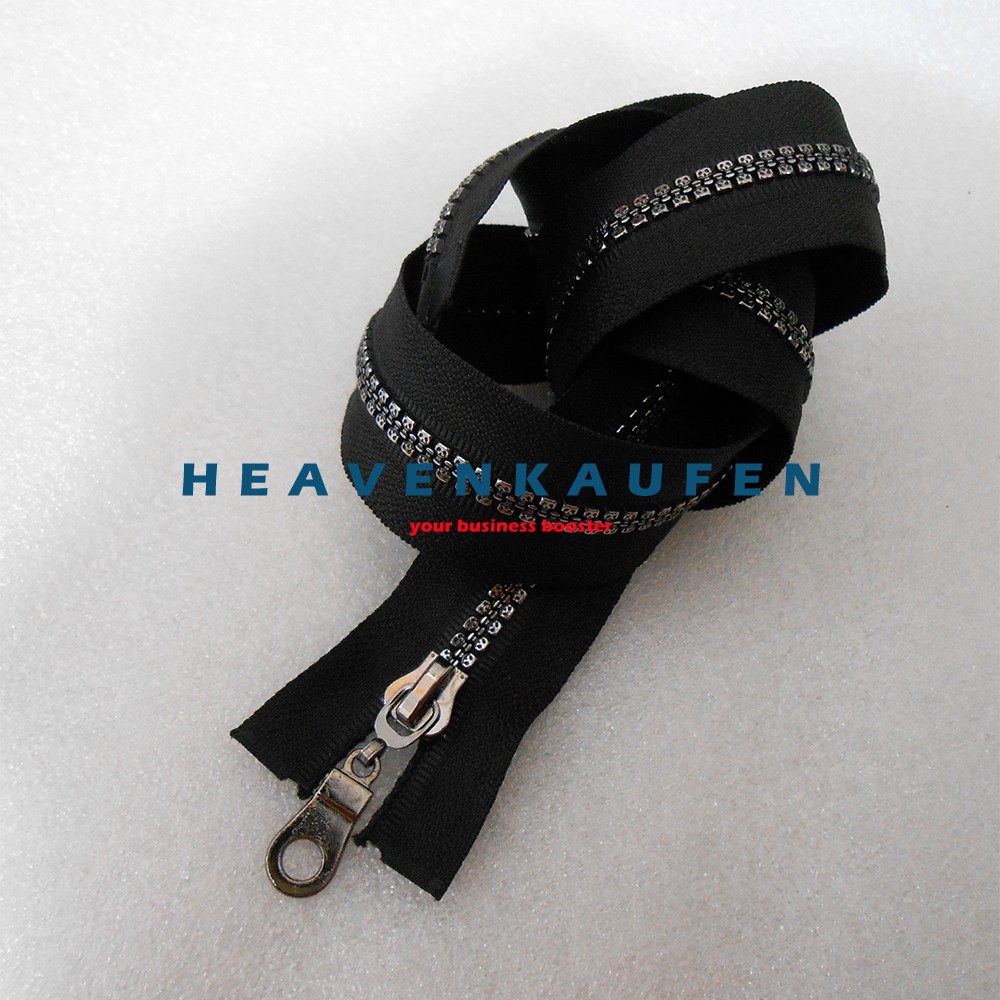 Resleting Zipper 80 cm Vislon Variasi Warna Hitam - Black Nikel Kode A