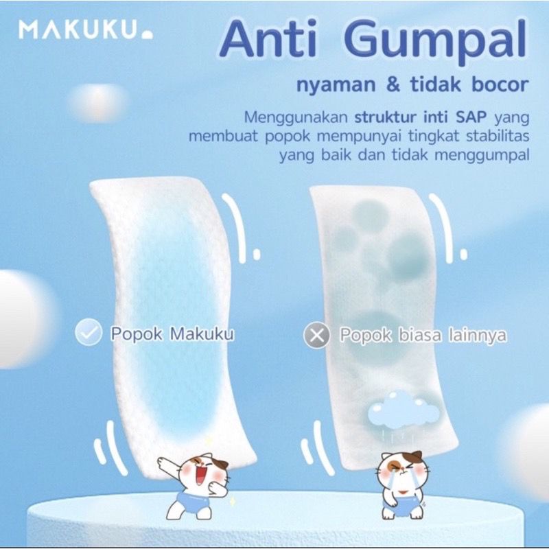 MAKUKU Air Diapers Slim NB28/S38 Perekat / L34/XXL28 Celana / Popok Bayi