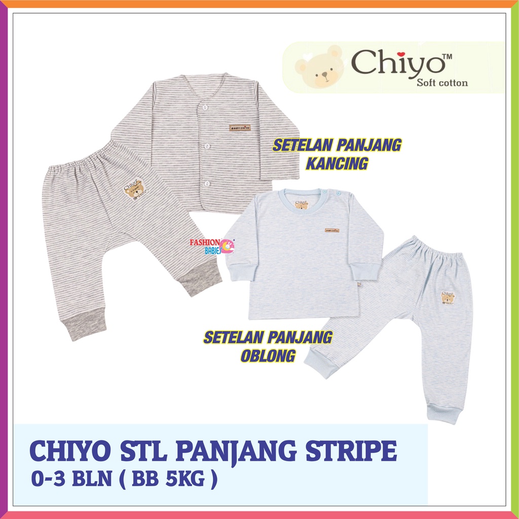 ❤ Baby Fashion ❤ CHIYO SETELAN OBLONG LENGAN PANJANG SML | SETELAN BAJU PANJANG BAYI | MOTIF LITTLE STRIPE