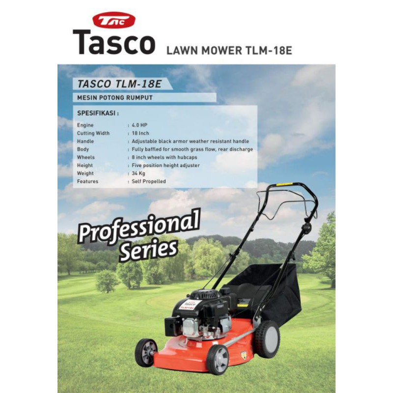 MESIN POTONG RUMPUT DORONG TASCO TLM 18E OTOMATIS LAWN MOWER Tasco TLM 18E