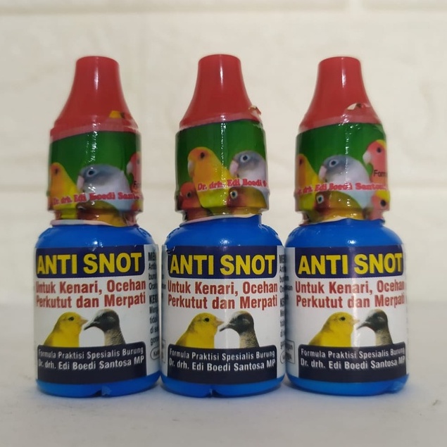 Anti Snot dr.edi obat burung mata bengkak mata berair snot lesu diare gomen