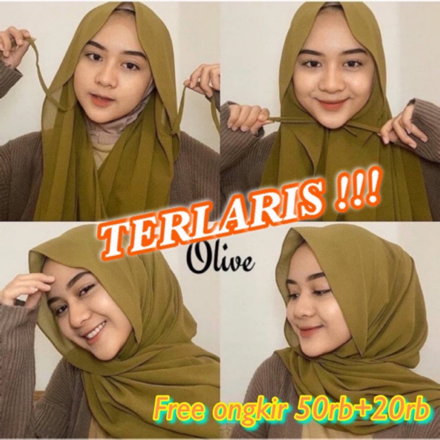 75x150 THALIA PASHMINA Jilbab Khimar Bergo Hijab Kerudung Ceruty Babydoll Instan Instant