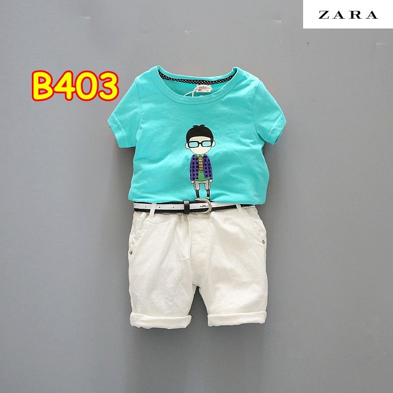 B403 SETELAN BAJU ANAK - KAOS PENDEK ANAK LAKI