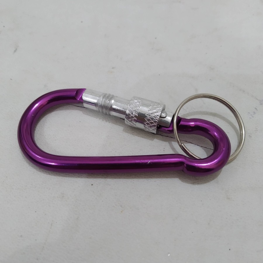 Ganci gantungan kunci Carabiner karabiner kait screw lock kecil