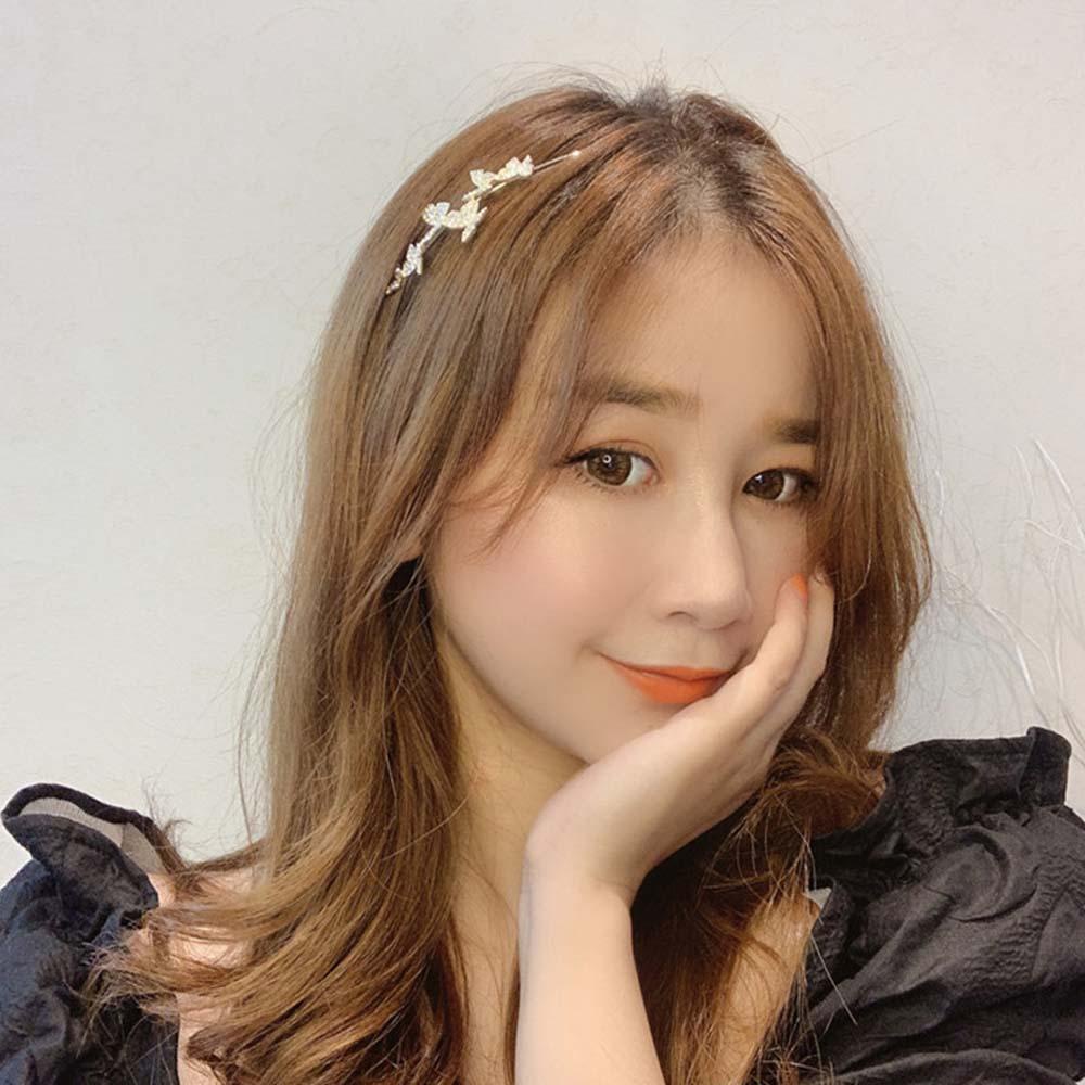 AUGUSTINA Aksesoris Rambut Kupu-Kupu Temperamen Korea Berlian Imitasi Kristal Rambut Hoop