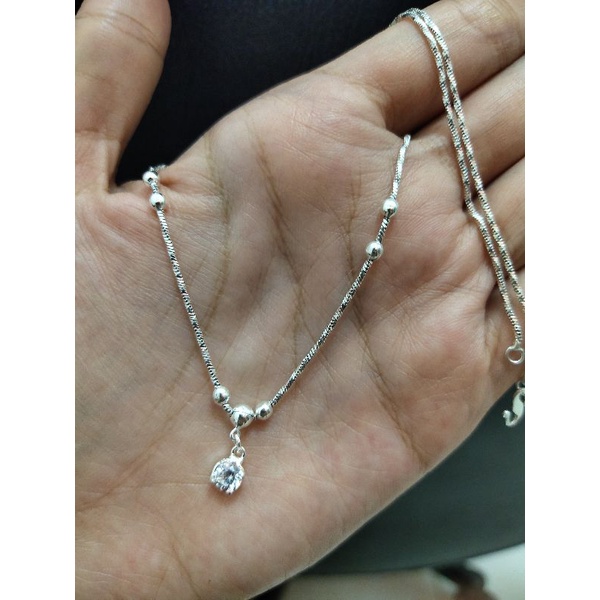 kalung bandul itali bandul lapis perak
