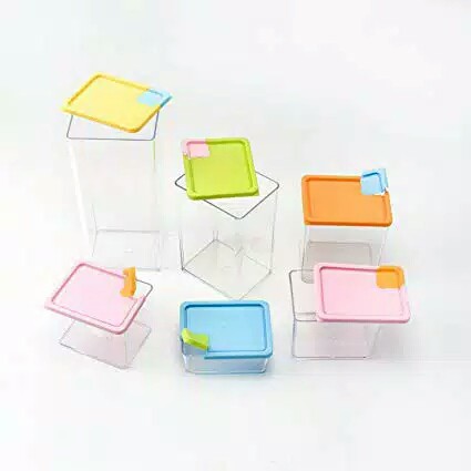 Stackable and Space Savvy Block - Food Container 6pcs/ Pocket Block