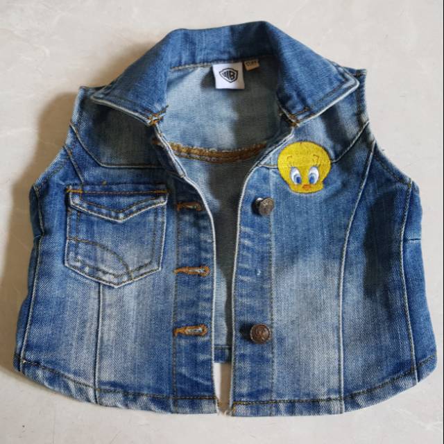 Preloved Rompi Jeans Jaket Jeans Bayi Twitty CLRS baby