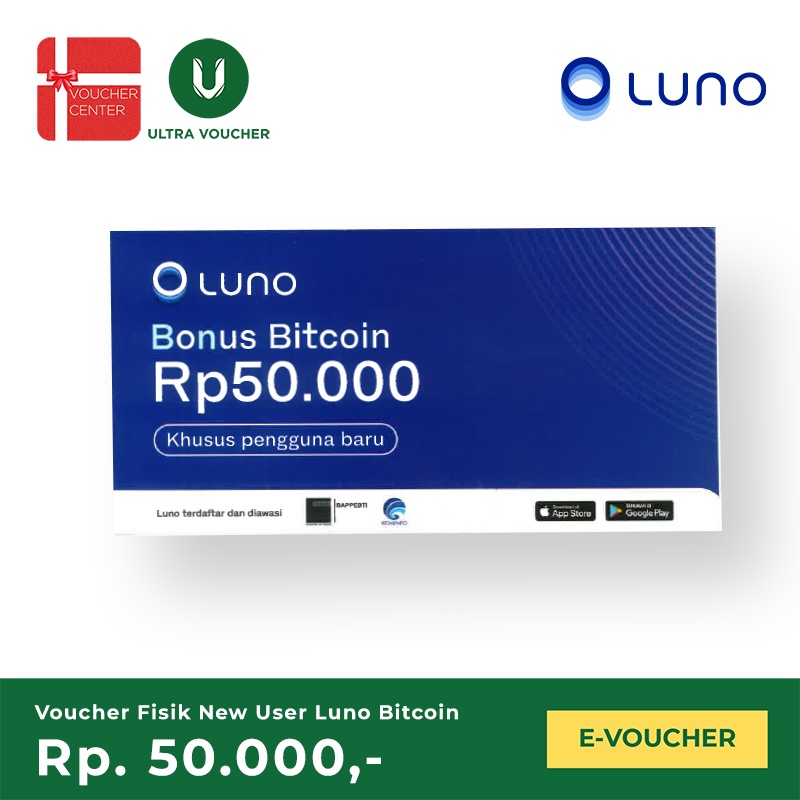 Voucher Digital Bitcoin Luno Rp. 50.000 ( Khusus Pelanggan Baru )