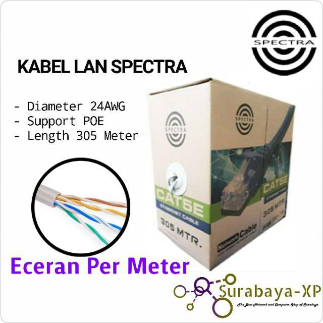 Kabel lan utp eceran per meter cat5e ecer meteran Bukan Belden