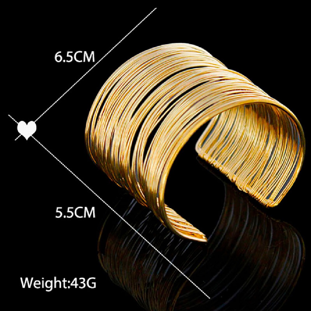 [OOID] Women Fashion Statement Bracelet Bangles Dress Luxury Vintage Multilevel Bangle ID