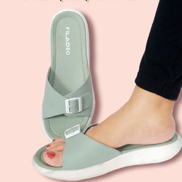 Sandal Wanita Briken Sandal Slip On Sandal Cewek FILADEO 03 Sendal Polos Deubi Sendal Wanita Korean
