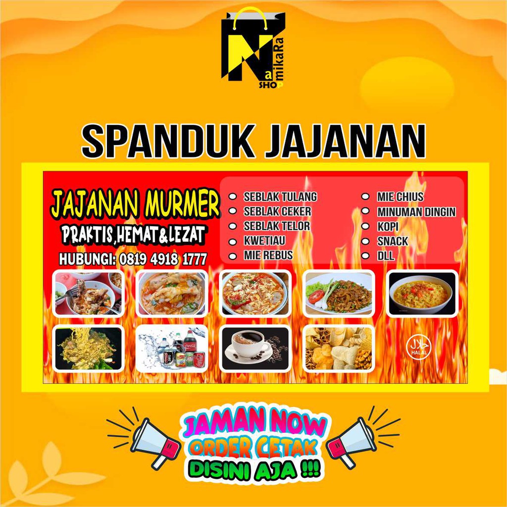 Jual Spanduk Banner Backdrop Jajanan / Banner Jajanan / Spanduk Jajanan ...