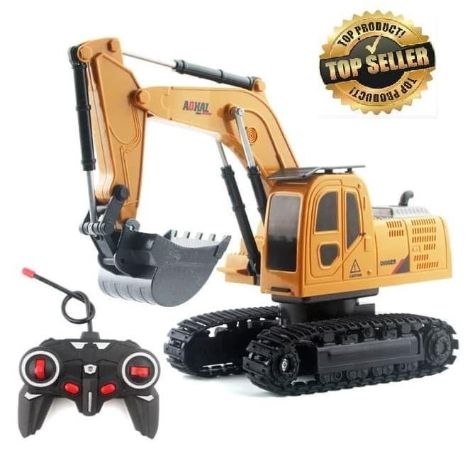 rc excavator 6CH metal alloy AOHAI 3857 skala 1:24 mainan remote