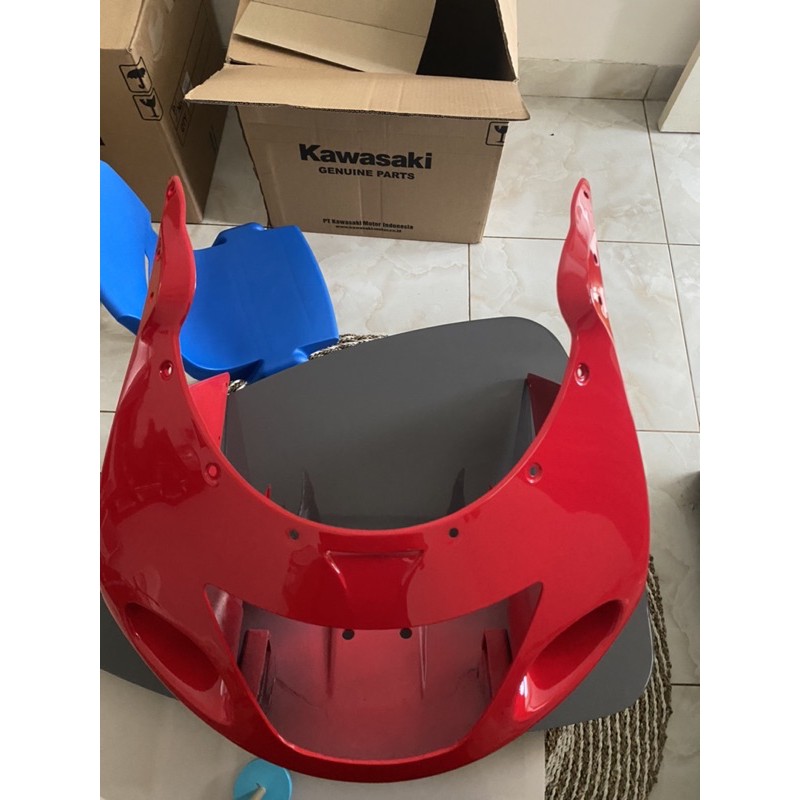 fairing atas original kawasaki ninja rr krr old zx cbu merah