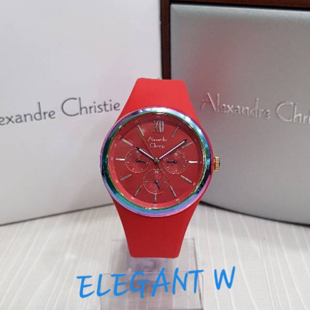 JAM TANGAN ALEXANDER CHRISTIE WANITA ORIGINAL AC 2773BF RED