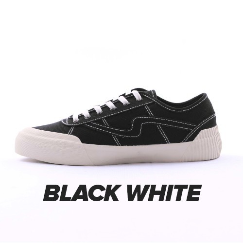 Sepatu Sneakers Pria Patrobas Equip Low Black White / Charcoal Grey / All Black / Navy / Gum / Maroon Original 100%-Black and White