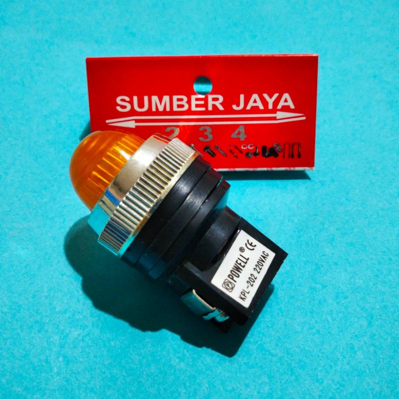 Lampu indikator kuning 220 V / indicator light singnal / pilot lamp TERMURAH