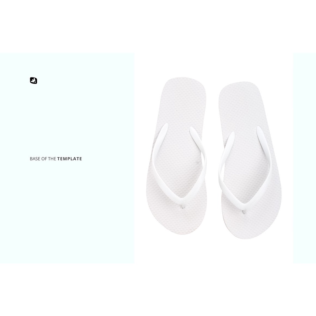 Unisex Rubber Flip Flop Pair Mockup