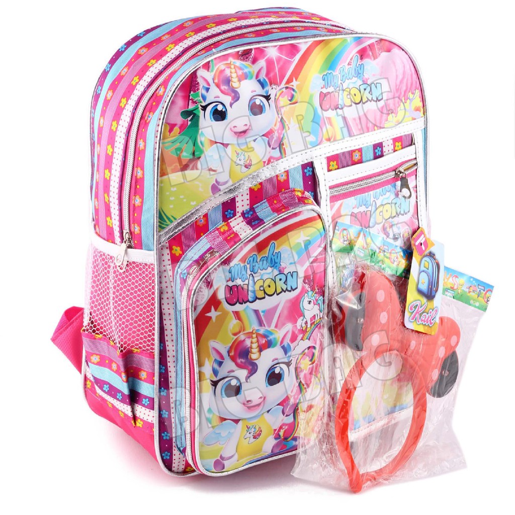 Tas Ransel Anak Karakter - RANSEL GO GIRLS - CUTE BACKPACK + FREE BANDO LED NYALA