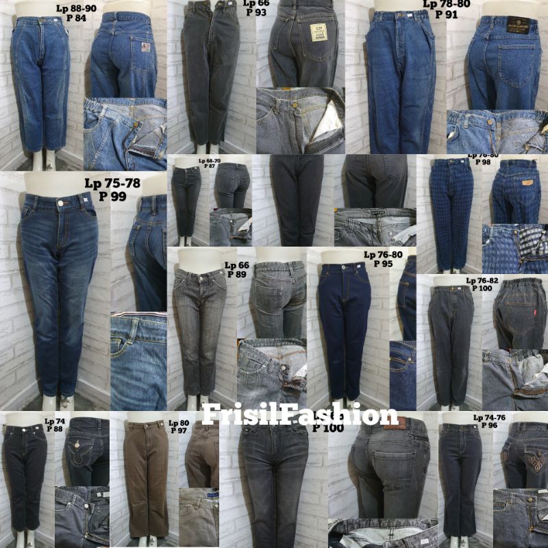 Celana Jeans cantik strecht / 7/8 / HW / cutbray / kulot