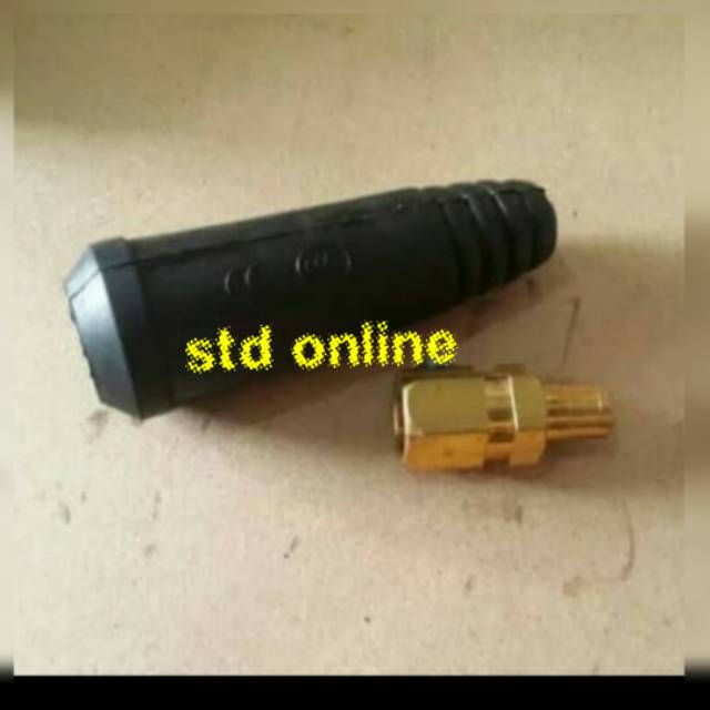 Socket inventer cowok connector welding male untuk las listrik inventer 120A