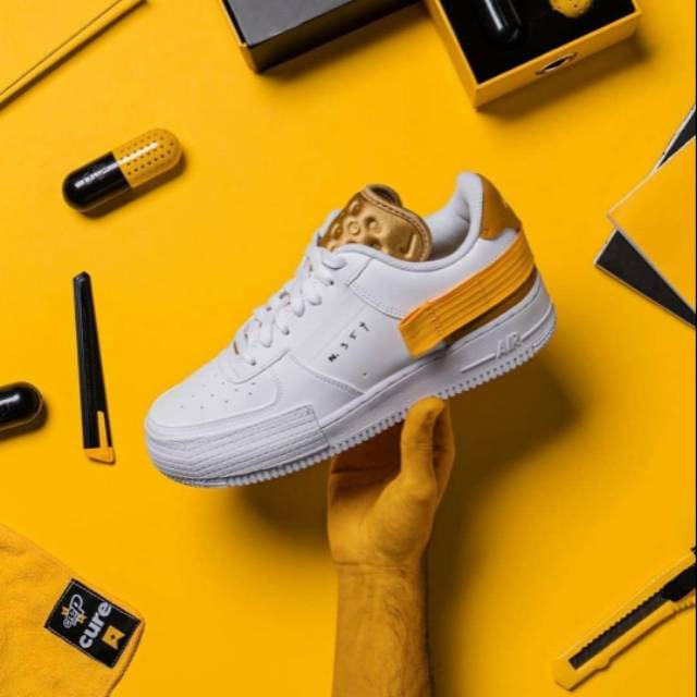 NIKE AIR FORCE 1 N354 WHITE GOLD