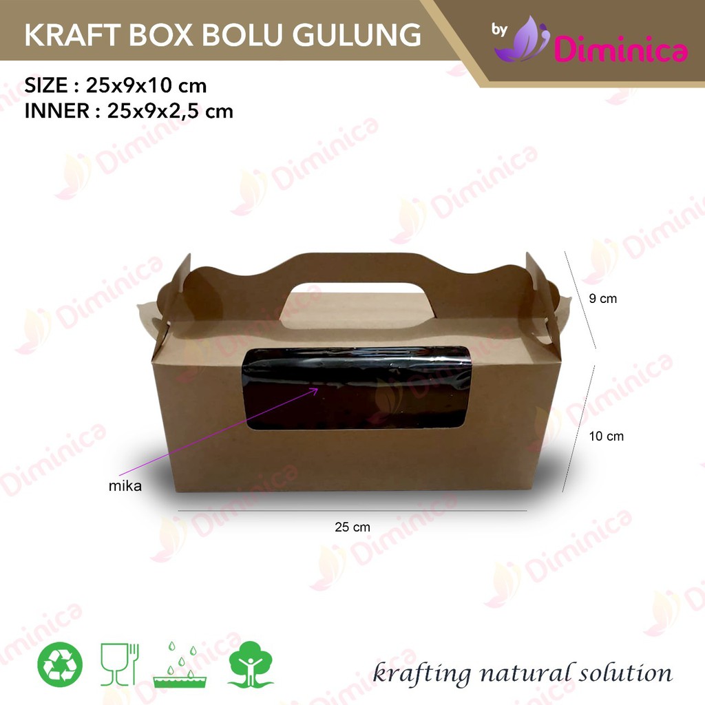 

Box Bolu Gulung 25cm/Kardus Bolu Gulung/Kardus Polos/Kardus Custom/Kardus Kraf Murah/Box Hampers