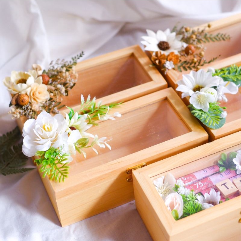 Kotak Uang Money Box Hantaran Mahar Pernukahan Rustic