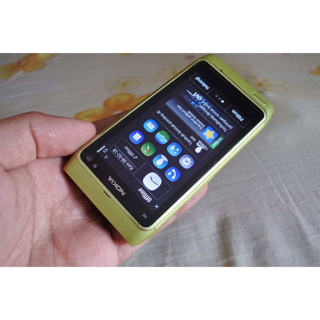 Hp Jadul NOKIA N8 Green Lime Hijau Mulus Rare Istimewa LG Samsung Sony