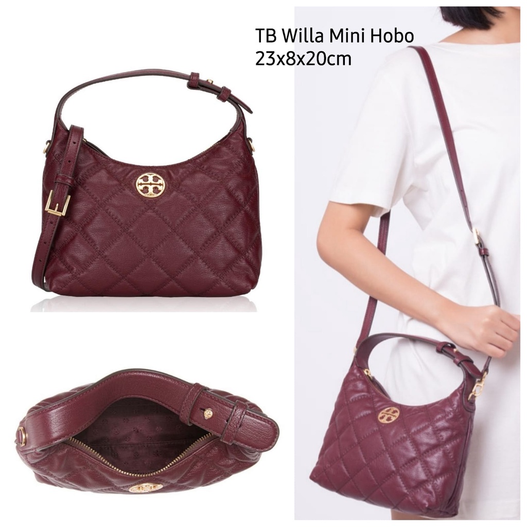 Tas TB - Tory burch Willa Mini hobo Claret Maroon NWT