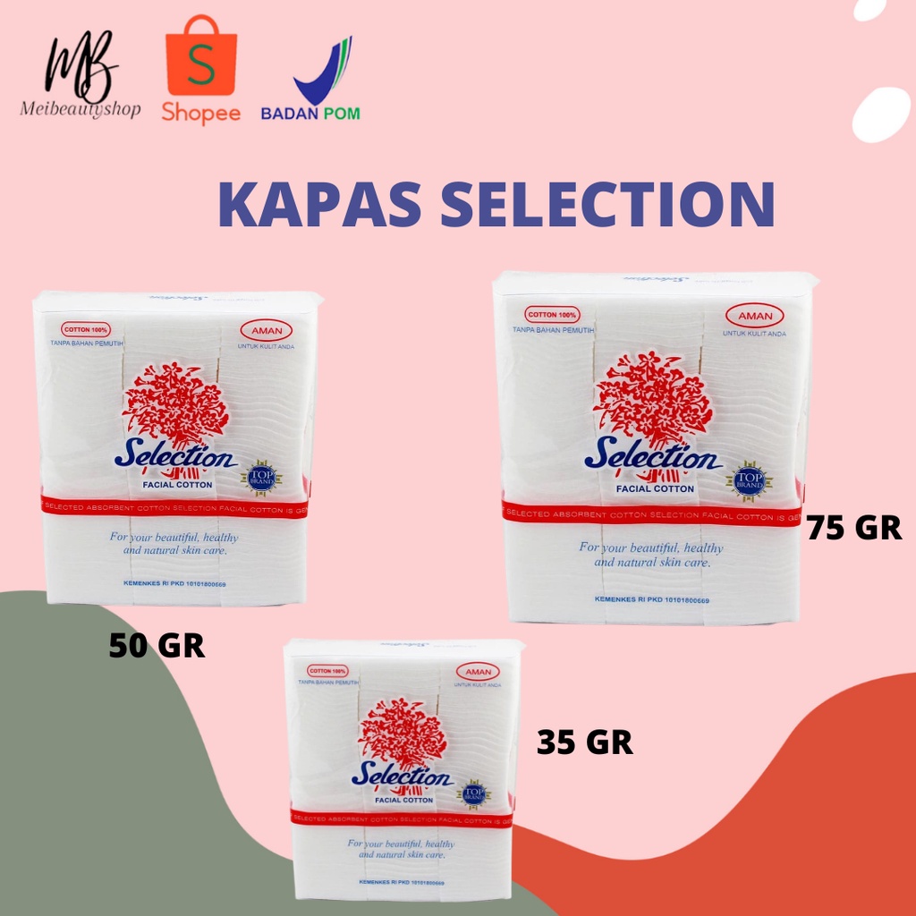 Selection Kapas Kecantikan 35gr 50gr 75gr