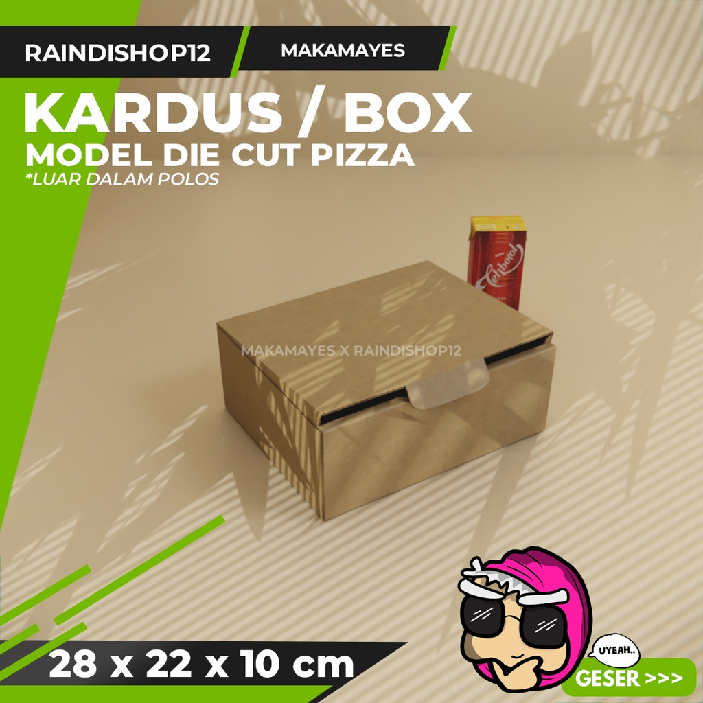 

(MIN 5 PCS) BOX 28 X 22 X 10 CM KARDUS DIE CUT PIZZA KEMASAN PACKAGING KADO