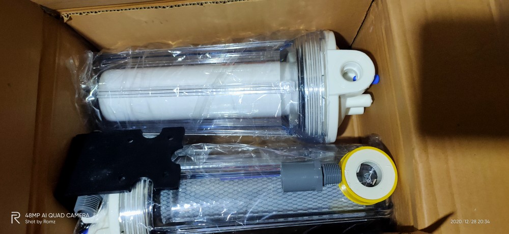 Penjernih Air Filter Air 2 Tabung Housing Nanotec 10 Drat 1/2 Atau 3/4 Bening