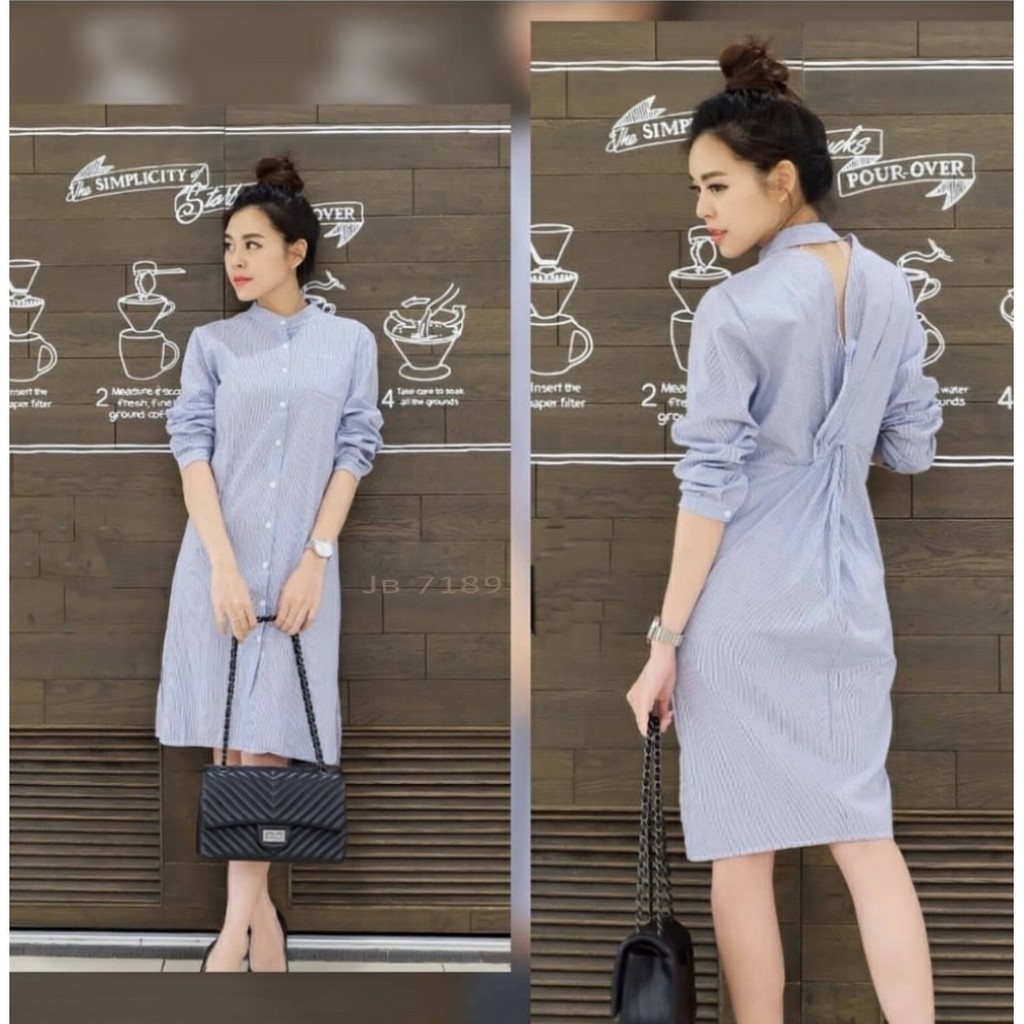 [VLFK] Dress Beauty / Dress Korea Salur / Dress Wanita Terbaru / Dress salur Murah / Pakaian Wanita Salur