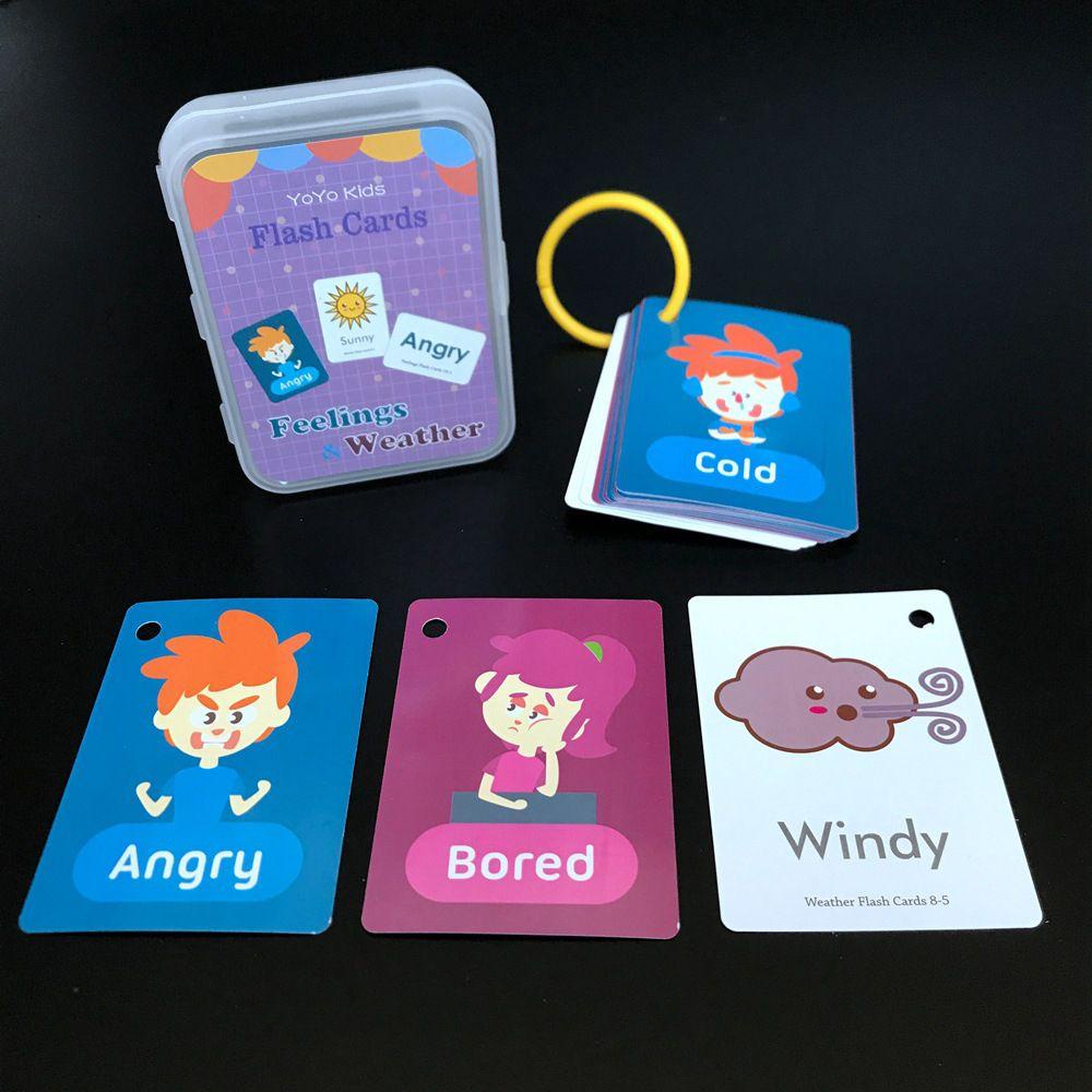 Lanfy Mainan Edukasi Belajar Dini Angka Hadiah Dengan Gesper Tulisan Tangan Flashcards Memory Training English Learning Word Card