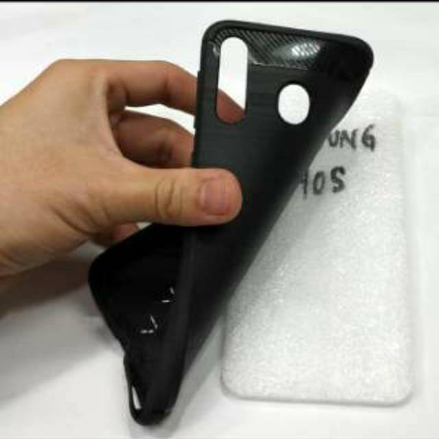 karet SAMSUNG A40S softcase ipaky SAMSUNG A40S silikon karet hitam