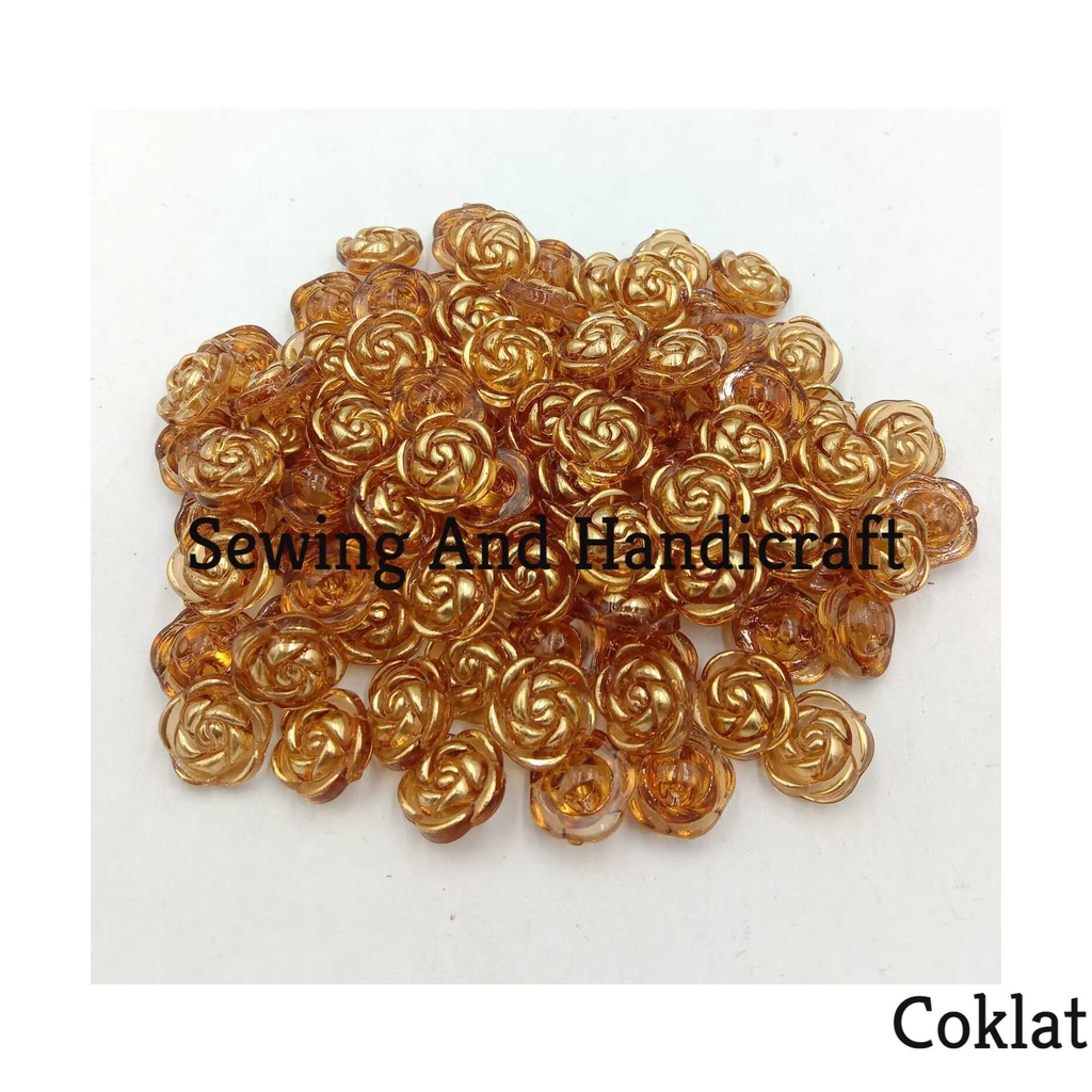 Kancing Hias/Kancing Mawar Les Emas