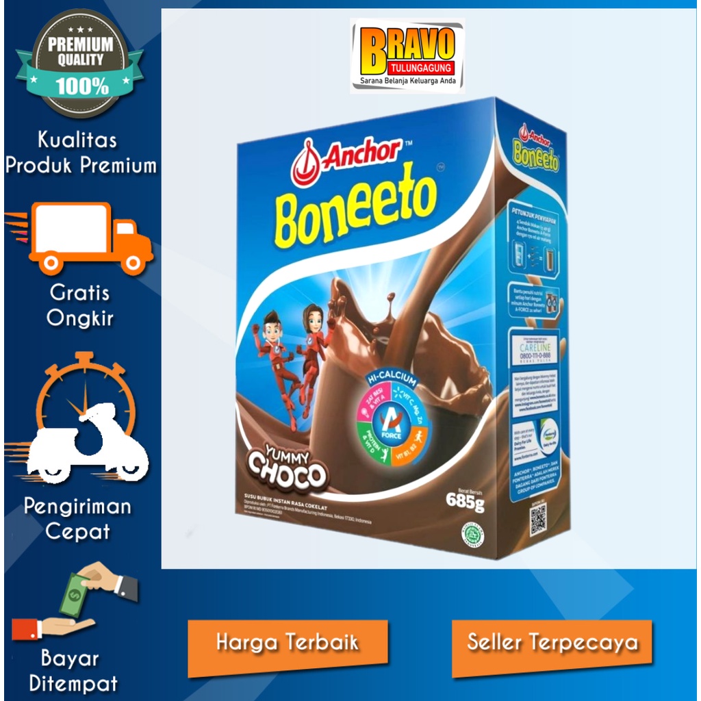 

Bravo Supermarket - Boneeto Susu Bubuk Cokelat 685g