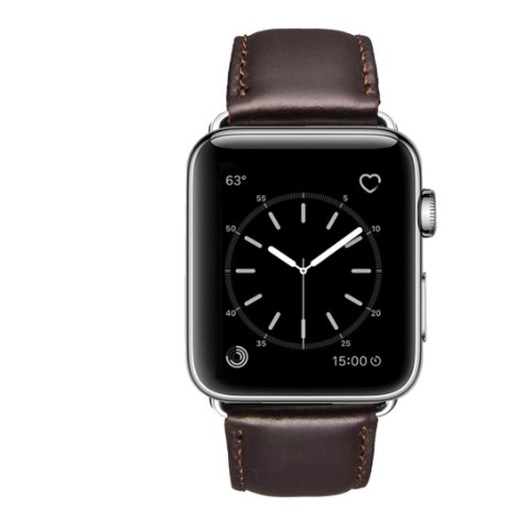 [COD+READY STOCK] STRAP KULIT PU APPLE WATCH 42MM BLACK AND BROWN