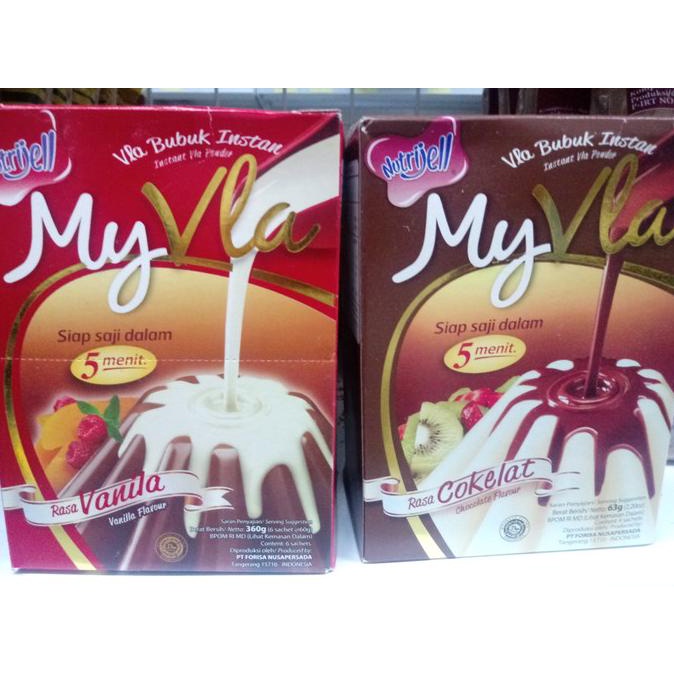 

MyVla Nutrijell My Vla Nutrijel fla bubuk instant Coklat Vanila OBRAL Kode 794