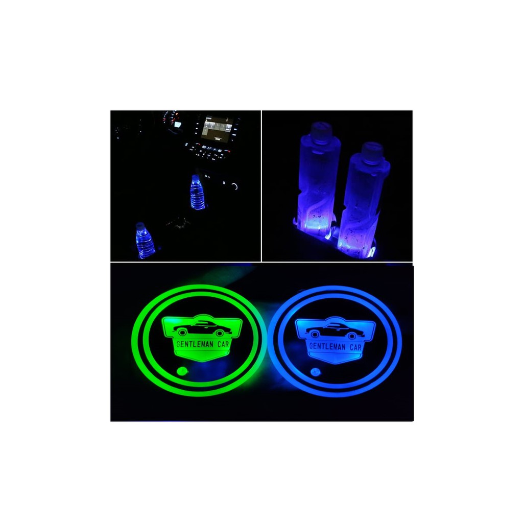LED Car Cup Holder isi 2 pcs | Lampu USB Mobil By Gentleman Car