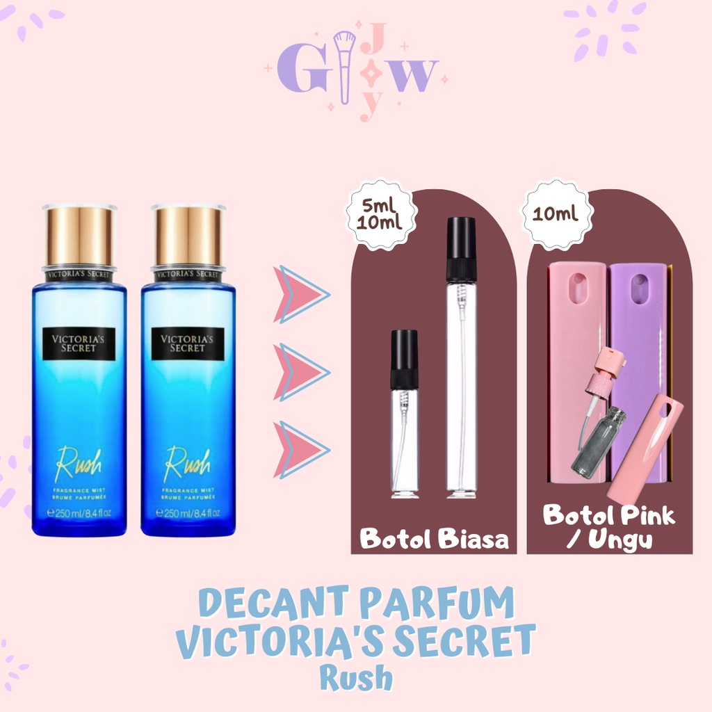 VICTORIA'S SECRET (Decant Parfum) Rush Body Fine Fragrance Mist VS parfum badan tubuh wangi tahan lama murah bpom share in jar bottle harum seharian